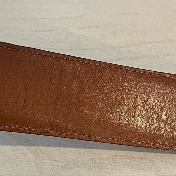 Ralph Lauren Tan Leather Belt with Silver Clasp - Picture 3 of 6